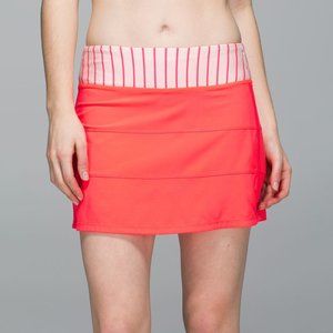 lululemon Electric Coral Pace Rival Skirt size 4 Tall